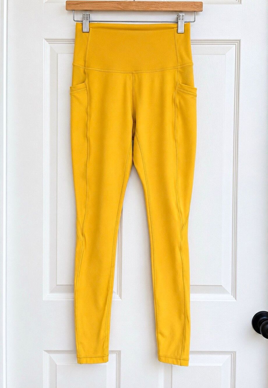 Buffbunny Collection S Mustard Yellow High Rise Pocket Leggings Gym Athleisure